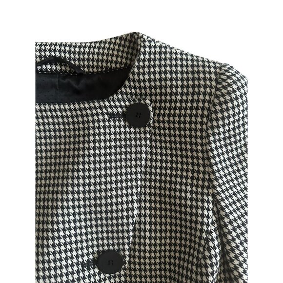 EMPORIO ARMANI Women’s Houndstooth Black White Jacket Pants Suit Sz US 36 - Picture 4 of 13
